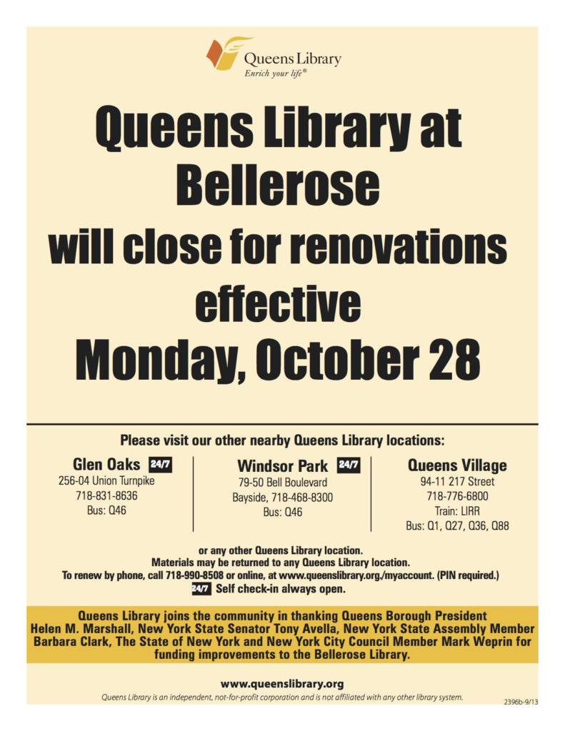 bellerose library renovation_notification2